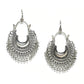 Mominos Fashion Johar Kamal Oxidised Silver-Plated Chandbali Earrings - Mominos Fashion