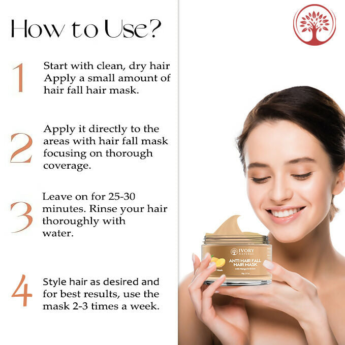 Ivory Natural Hair Fall Hair Mask - Loss Of Hair Control For Both Men & Women | Swadesiicart