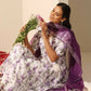 Pomcha Jaipur White Gul Jamini Anarkali Set | Swadesiicart