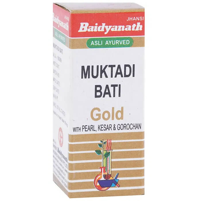 Baidyanath Jhansi Muktadi Bati (With Gold, Pearl, Kesar & Gorochan) - Ayurvedant Pvt. Ltd.