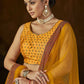 Wedding Designer Yellow Georgette Lehenga Choli - Anbazaar | Swadesiicart