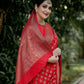 DEIANA'S Beautiful Designer Golden zari Soft Lichi Silk Saree - Pink - Swadesiicart