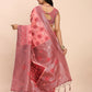 Shree Shyam Fashion Linen Cotton Peach Saree