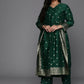 Ahalyaa Women's Traditional wear Kurta Set - Green | Swadesiicart