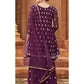 Myra Purple heavy Georgette Koti Style Embroidered Sharara Suit | Swadesiicart