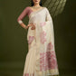 Vishnu Weaves Women's Maroon Muga Cotton Thread Woven Saree with Blouse - Swadesiicart