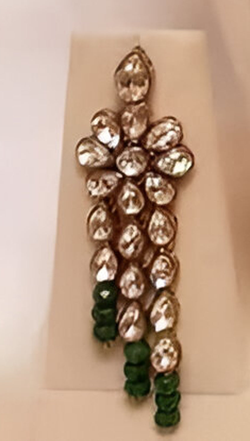 Jewel City Luxury Kundan Green Crystal Statement Necklace Set | Traditional Indian Wedding Jewelry | Swadesiicart