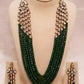 Jewel City Luxury Kundan Green Crystal Statement Necklace Set | Traditional Indian Wedding Jewelry | Swadesiicart