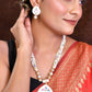 VOJ Women White Color stainless steel Jewellery Set - Swadesiicart