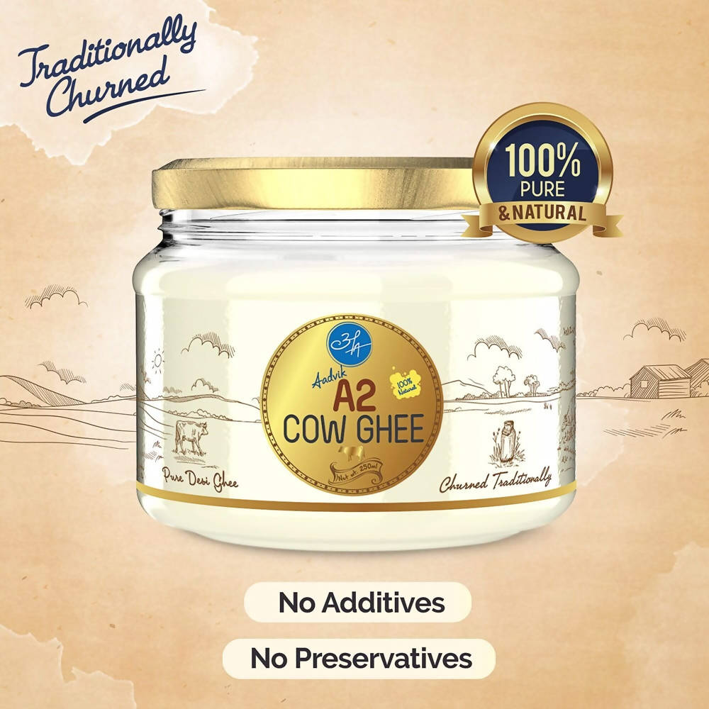 Aadvik A2 Cow Ghee | A2 Gir Cow Ghee | Bilona Method Cultured Ghee | Swadesiicart