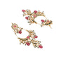 Nuyug 22K Gold Plated Crescent Kundan Drop Pink Stone Chandbali Earrings | Swadesiicart