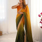 Exclusive Collection Yellow Green Party Wear Chinon Salk Saree - Swadesiicart