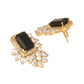 Nuyug 22K Gold Plated Noir Spark Contemporary Stud Earrings | Swadesiicart