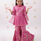 Lil Drama Khilkhilahat Pink Kurta Sharara With Dupatta Set For Girls | Swadesiicart