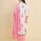 Designer Stylish white Cotton Stitched Suit With Dupatta - Tanisha | Swadesiicart