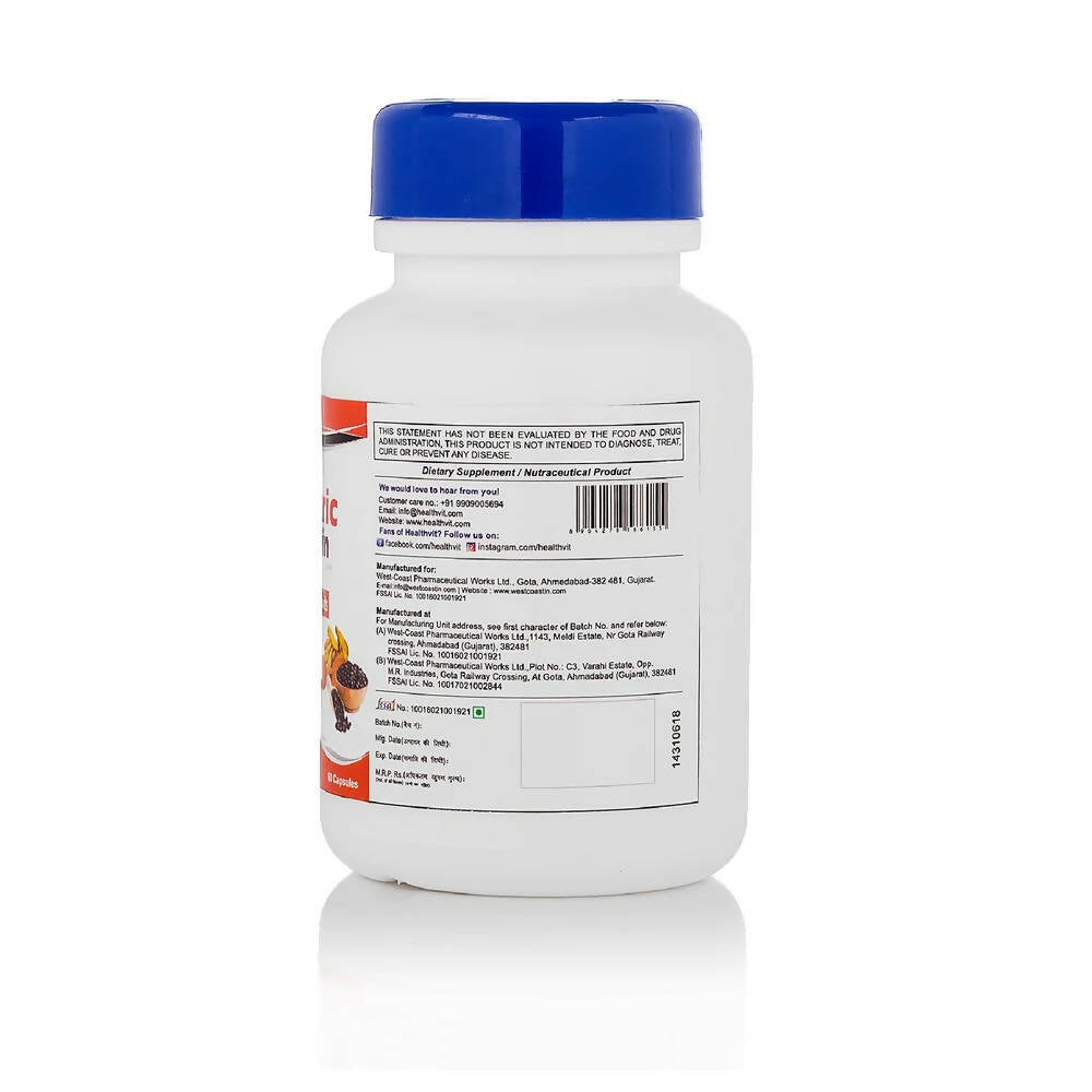 Healthvit Ultra-Pure Turmeric Curcumin Capsules - Swadesiicart