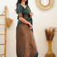 Vamika Green Banarasi Jacquard Weaving Saree | Swadesiicart