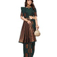 Vamika Green Banarasi Jacquard Weaving Saree | Swadesiicart
