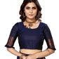 Vamika Navy Banarasi Jacquard Weaving Saree | Swadesiicart