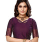 Vamika Purple Banarasi Jacquard Weaving Saree | Swadesiicart