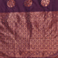 Vamika Purple Banarasi Jacquard Weaving Saree | Swadesiicart