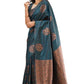 Vamika Rama Banarasi Jacquard Weaving Saree | Swadesiicart