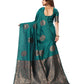 Vamika Rama Banarasi Jacquard Weaving Saree | Swadesiicart