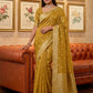 Anaita Mustard Woven Tissue Silk Saree With Blouse