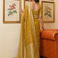 Anaita Mustard Woven Tissue Silk Saree With Blouse