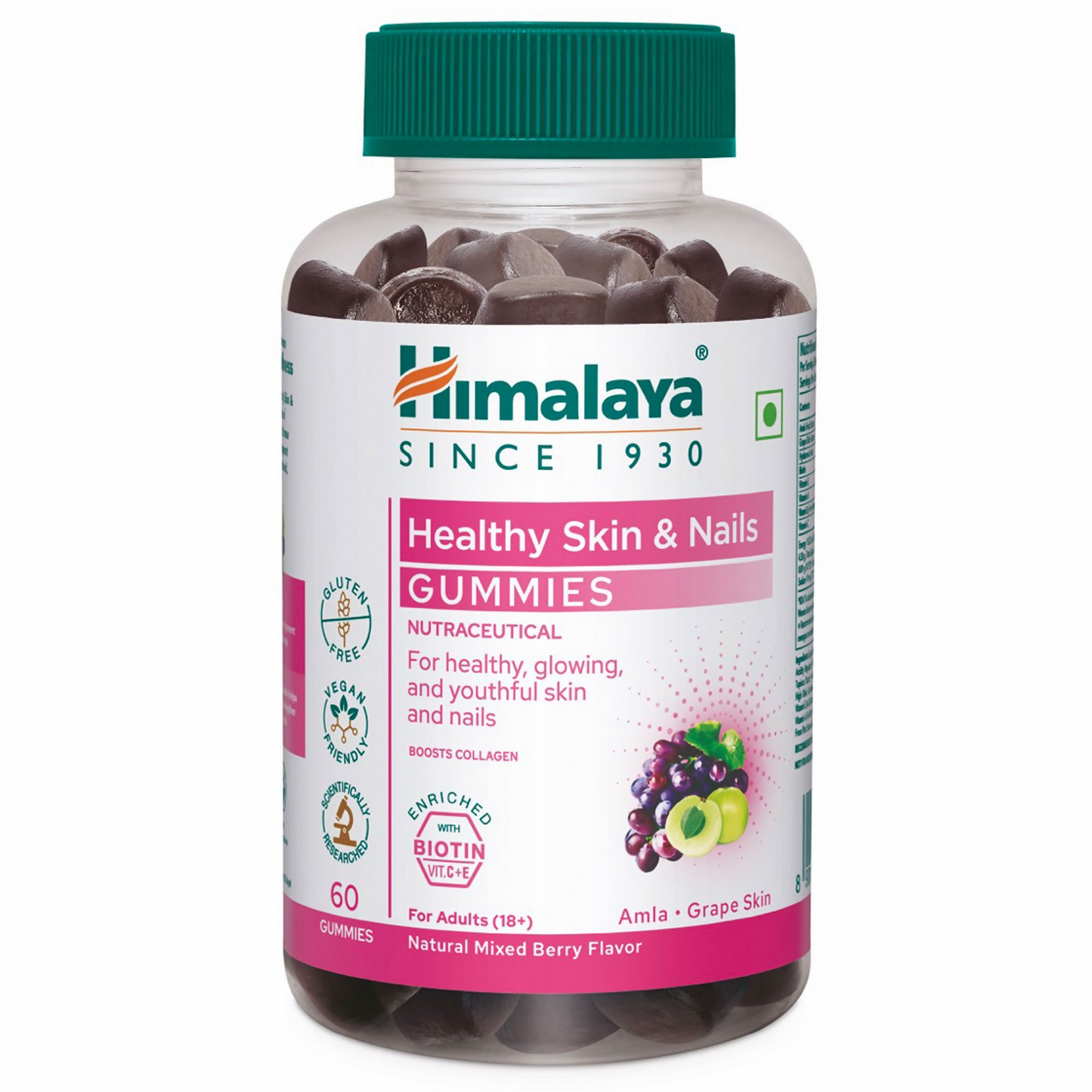 Himalaya Herbals Healthy Skin & Nail Gummies - Swadesiicart