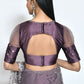 Brown Net Sequence Embroidered Festive Saree - Nimaya Denzy