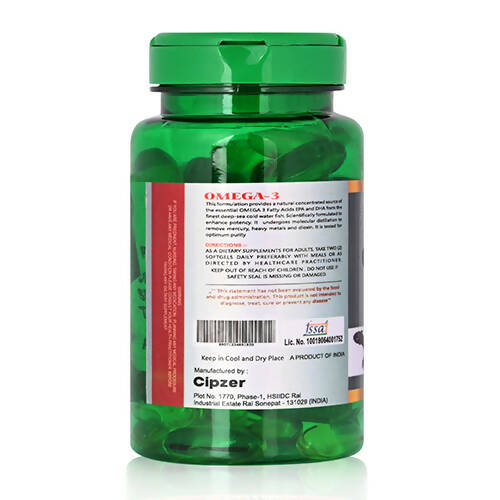 Cipzer Omega 3 Fish Oil Softgel Capsules - Swadesiicart