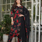 The52 Women's Printed Silk Blend Fabric Straight Kurta, Pant and Dupatta Set - Swadesiicart