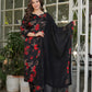 The52 Women's Printed Silk Blend Fabric Straight Kurta, Pant and Dupatta Set - Swadesiicart