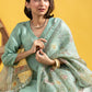 The52 Beautiful Viscose Chanderi Fabric Straight Kurta, Pant and Dupatta Set - Swadesiicart