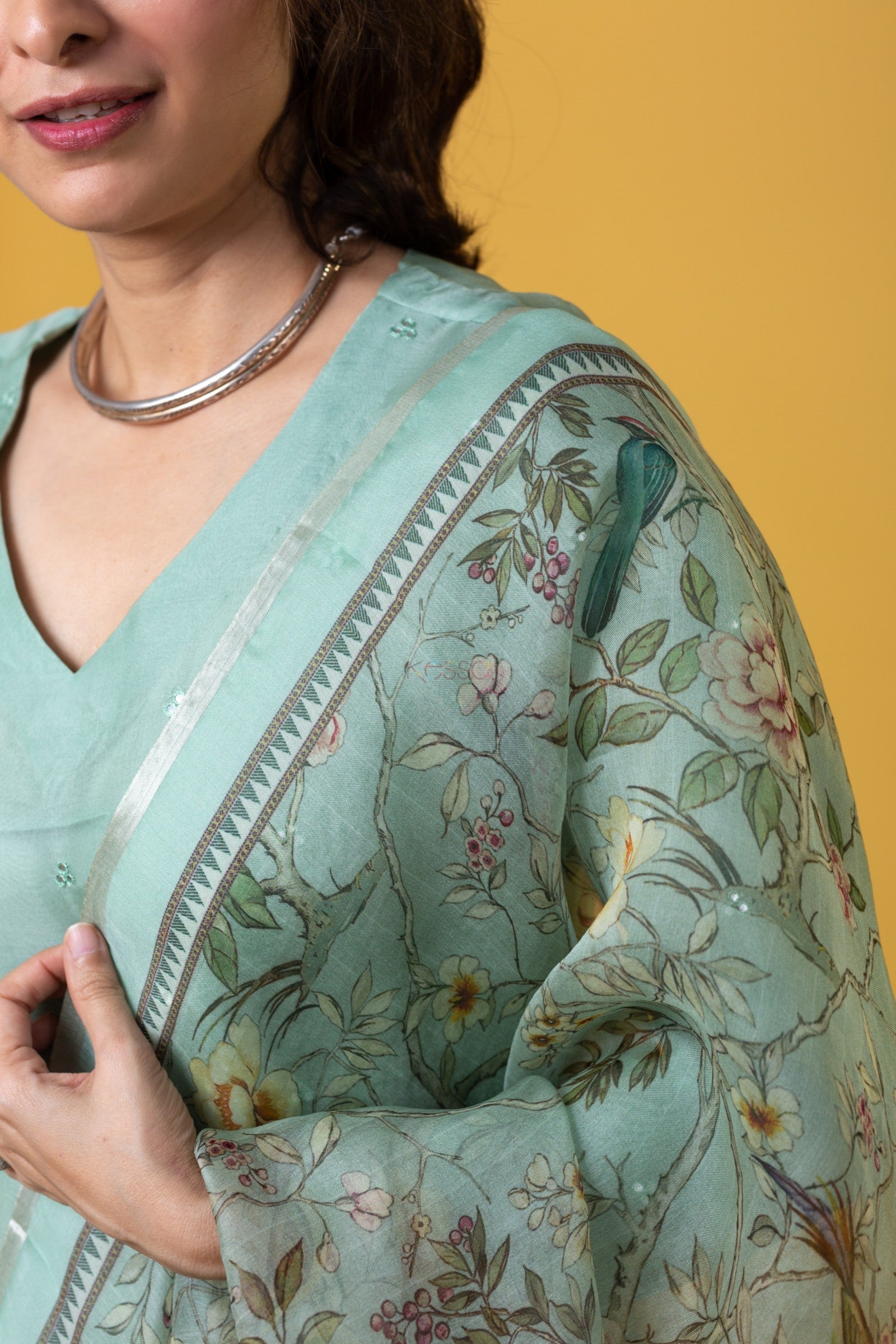The52 Beautiful Viscose Chanderi Fabric Straight Kurta, Pant and Dupatta Set - Swadesiicart