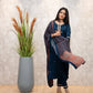 The52 Women's Gorgeous Chanderi Silk Embroidery Straight Kurta with Pant and Dupatta Set - Swadesiicart