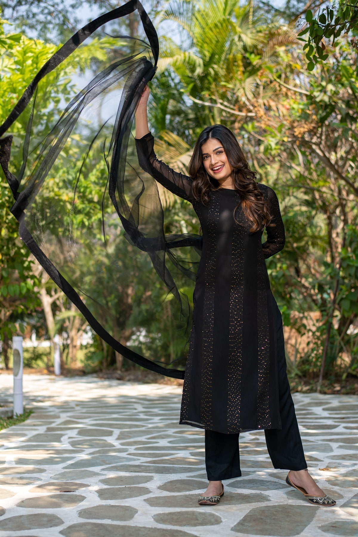 The52 Women Gorgeous Faux Georgette Fabric Straight Kurta, Pant and Dupatta Set - Swadesiicart