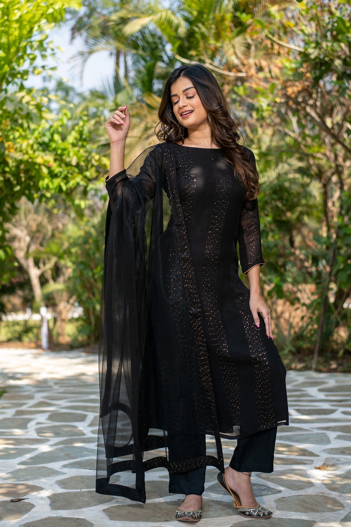 The52 Women Gorgeous Faux Georgette Fabric Straight Kurta, Pant and Dupatta Set - Swadesiicart