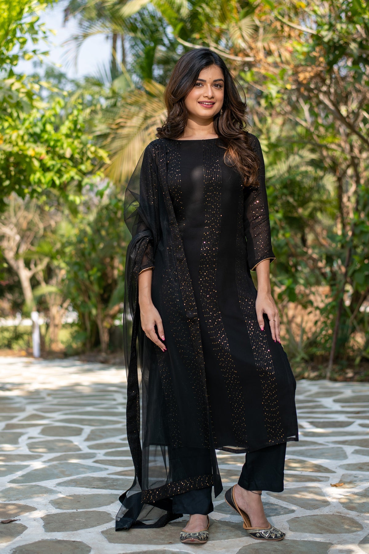 The52 Women Gorgeous Faux Georgette Fabric Straight Kurta, Pant and Dupatta Set - Swadesiicart