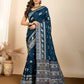 Blue Soft Silk Woven Meenakari Designer Saree - Vedanti