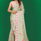 Aayaa Designer Printed Satin Saree - Multi Color