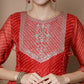 Indian Clothing Myshka Women's Red Anarkali Kurta - Swadesiicart