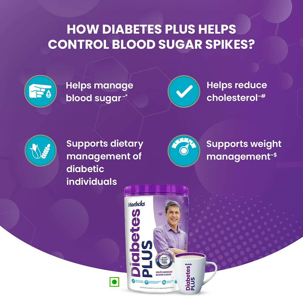Horlicks Diabetes Plus - Sugar Free Protein Powder, Diabetic Nutrition Drink - Swadesiicart