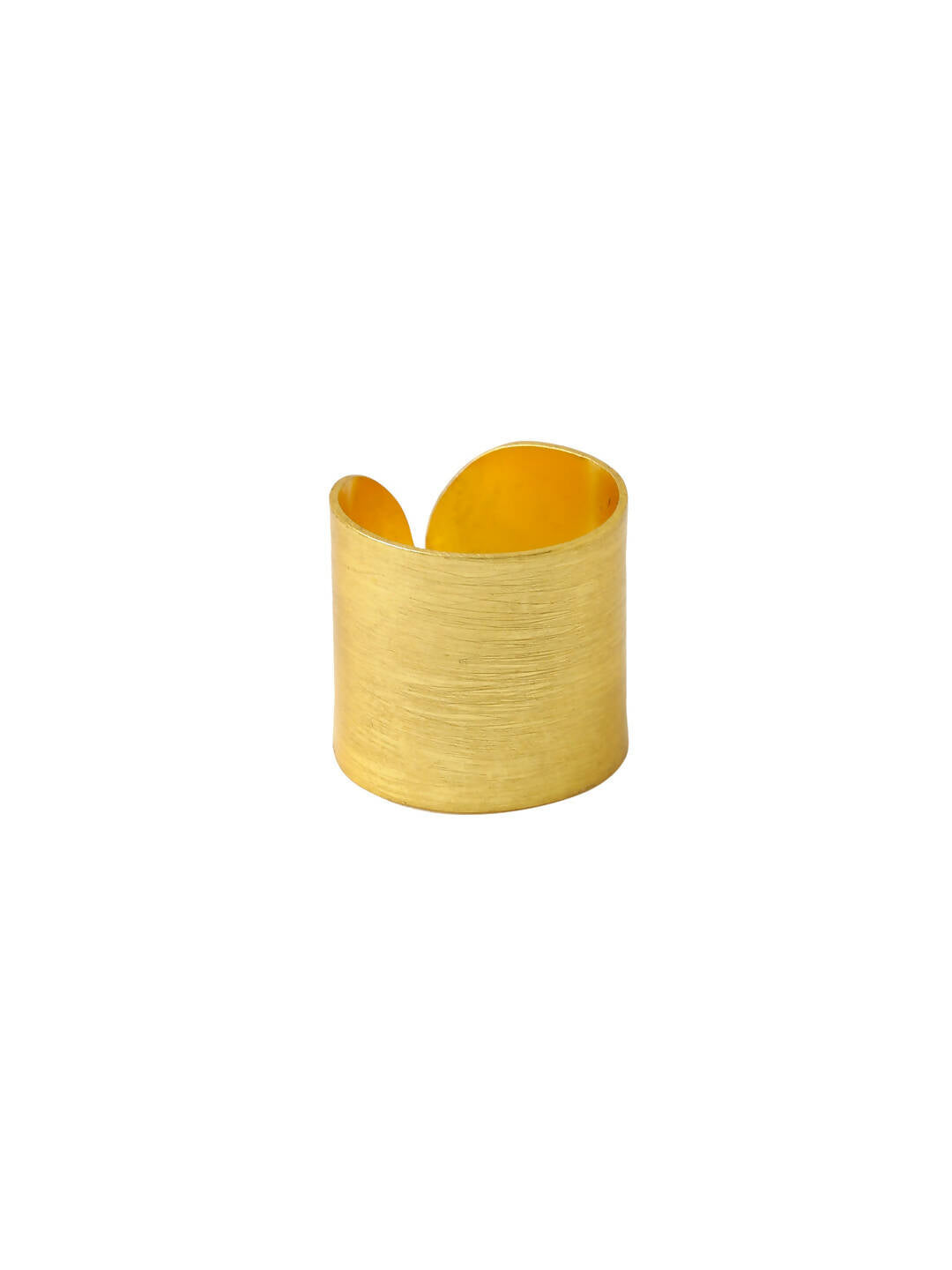 NVR Women Gold-Polished Adjustable Finger Ring | Swadesiicart