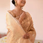 Joban Fashion Gold Banarasi Kora Tissue Pure Handloom Banarasi Silk Saree | Swadesiicart
