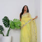 Vamsee Meera Yellow Organza Saree - Swadesiicart
