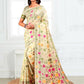 Shree Shyam Fashion Linen Cotton Off White Saree