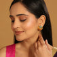 Nuyug 22K Gold-Plated Turquoise Flower Stud Earrings | Swadesiicart