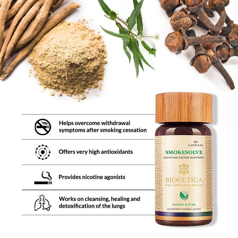 Biogetica Smokesolve (Lungs Care- Antioxidant) - Swadesiicart